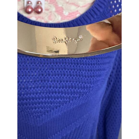 EUC LOT Lilly Pulitzer Blythe Pullover Sweater w/Curated Jewelry Sz Medium - Picture 11 of 12